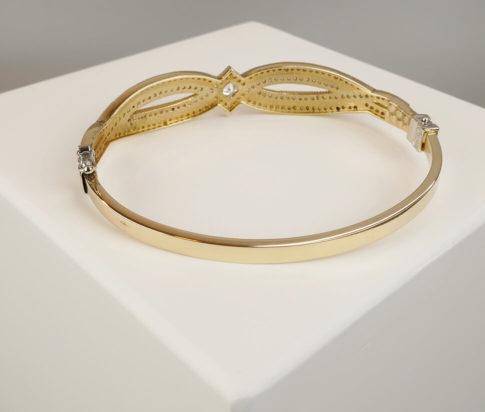 Geel gouden fantasie slavenarmband