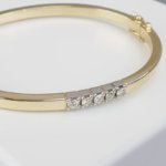 Gouden Christian slavenarmband met diamanten