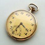 Gouden vintage zakhorloge