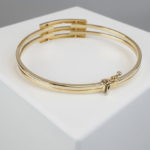 Wit en geel gouden Christian scharnier armband