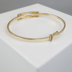 Wit en geel gouden scharnier armband
