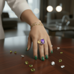 Gouden ring met amethist