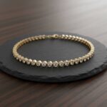 14 karaats gouden tennisarmband met zirkonia