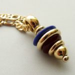 18 karaat gouden collier met lapis lazuli hanger