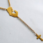 Gouden rozenkrans collier