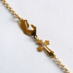 Gouden rozenkrans collier