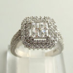 Wit goud zirkonia ring