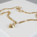 Gouden enkelband met hart