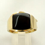 Gouden reuma ring met onyx