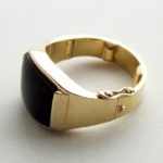 Gouden reuma ring met onyx