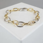 Gouden armband met briljanten slot