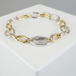 Gouden armband met briljanten slot