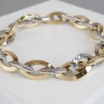 Wit en geel gouden armband