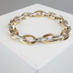 Wit en geel gouden armband