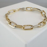 Bicolor gouden armband met saffier