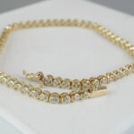 Geel gouden tennis armband met zirkonia