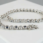 Saffier en diamant tennis armband