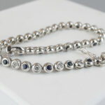 Saffier en diamant tennis armband
