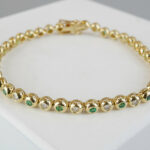 Smaragd en diamant tennis armband