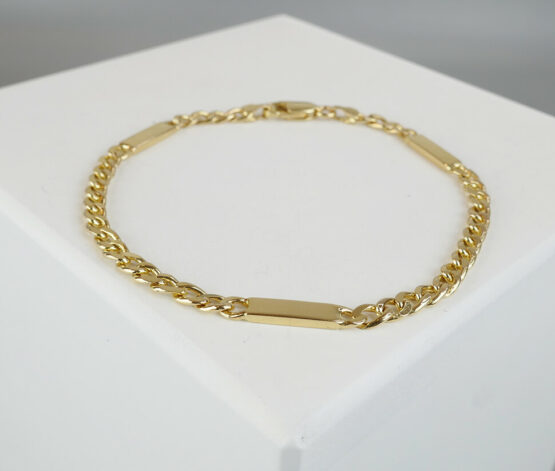 Gouden armband met platen