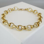 Gouden ovale jasseron armband