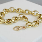 Gouden ovale jasseron armband