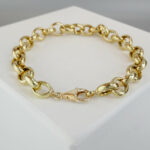 Gouden ovale jasseron armband