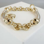 Vintage bicolor gouden armband