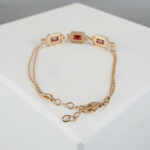 Christian synthetische robijn armband