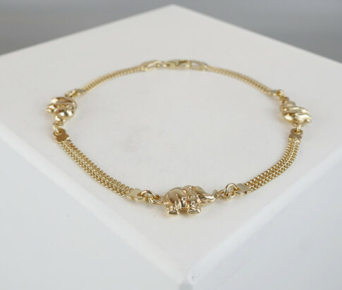 Gouden olifanten armband