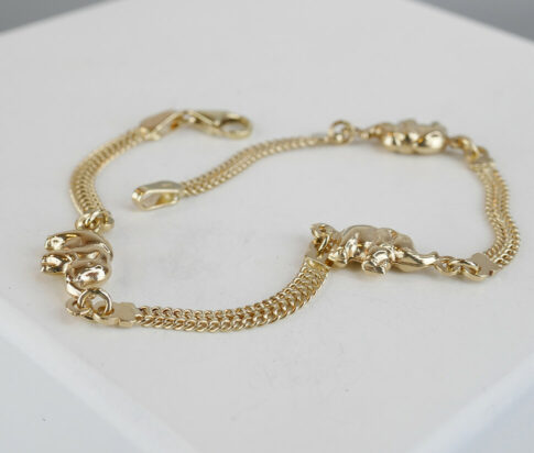 Gouden olifanten armband