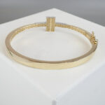 Bicolor goud Christian slavenarmband