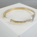 Bicolor goud Christian slavenarmband