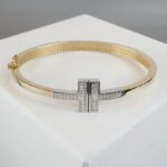 Bicolor goud Christian slavenarmband