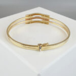 Christian gouden tricolor slavenarmband