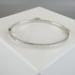 Christian wit goud slavenarmband met zirkonia