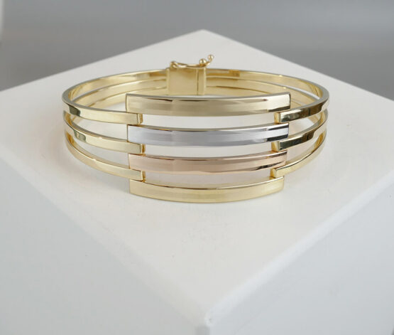 Gouden tricolor slavenarmband