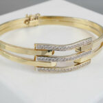Slavenarmband 14 karaat goud met zirkonia