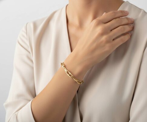 Geel gouden closed forever armband