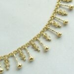 14 karaat gouden bolletjes collier