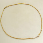 Bicolor collier met diamant