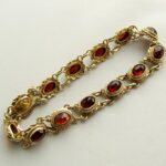 Geel gouden granaten armband