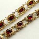 Geel gouden granaten armband