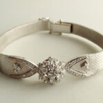 14 karaat wit gouden diamanten armband