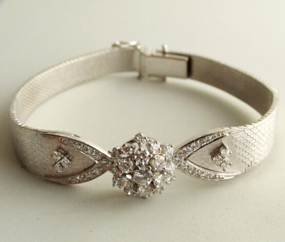 14 karaat wit gouden diamanten armband