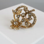 Antieke broche met roosdiamanten