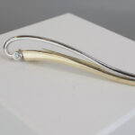 Gouden bicolor broche