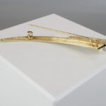 Gouden broche met cultive parel