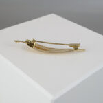 Gouden veer broche