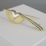 Bicolor gouden fantasie broche